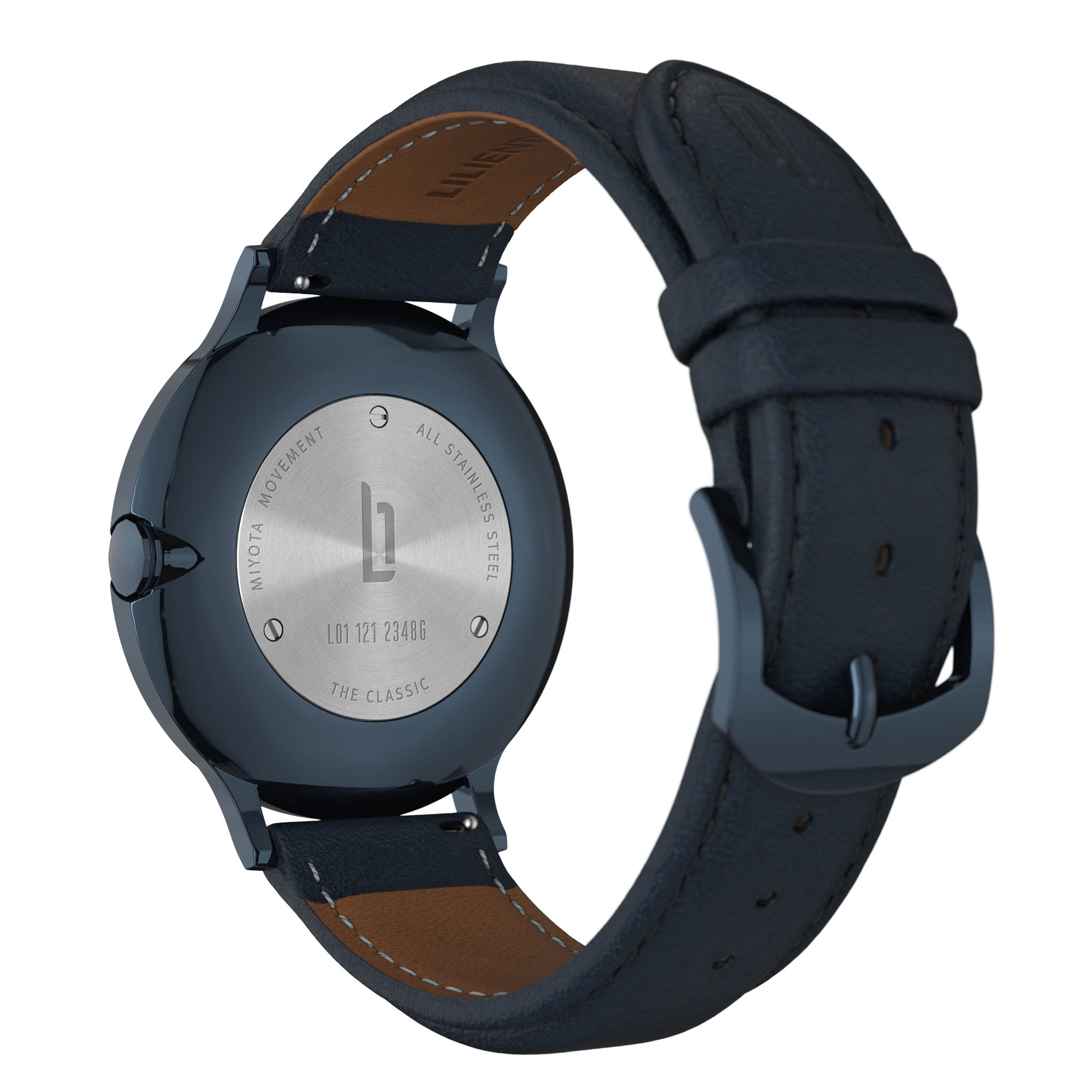 The Classic Blue Rose Gold Leather Dark blue – Lilienthal Berlin