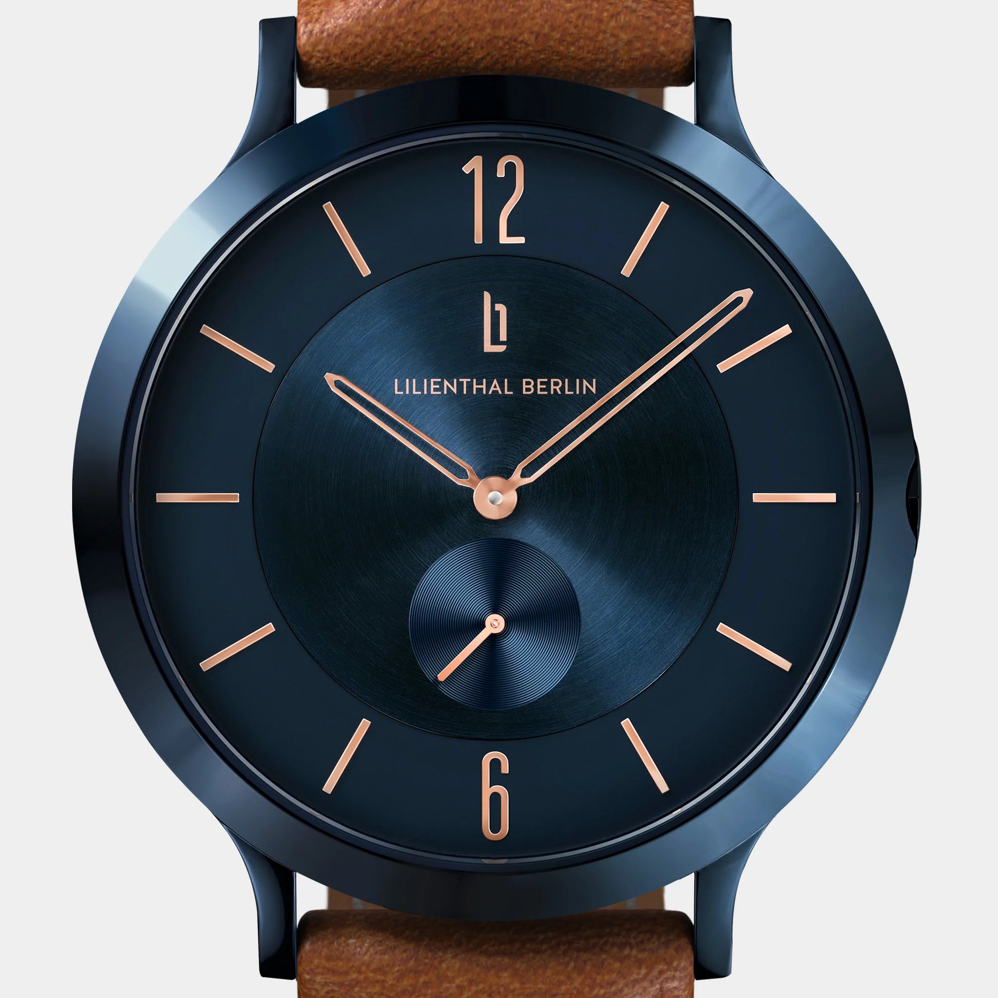 Lilienthal Berlin Chronograaf Horloge Blauw Oranje Gaasband - Modern Sportief Mannenhorloge