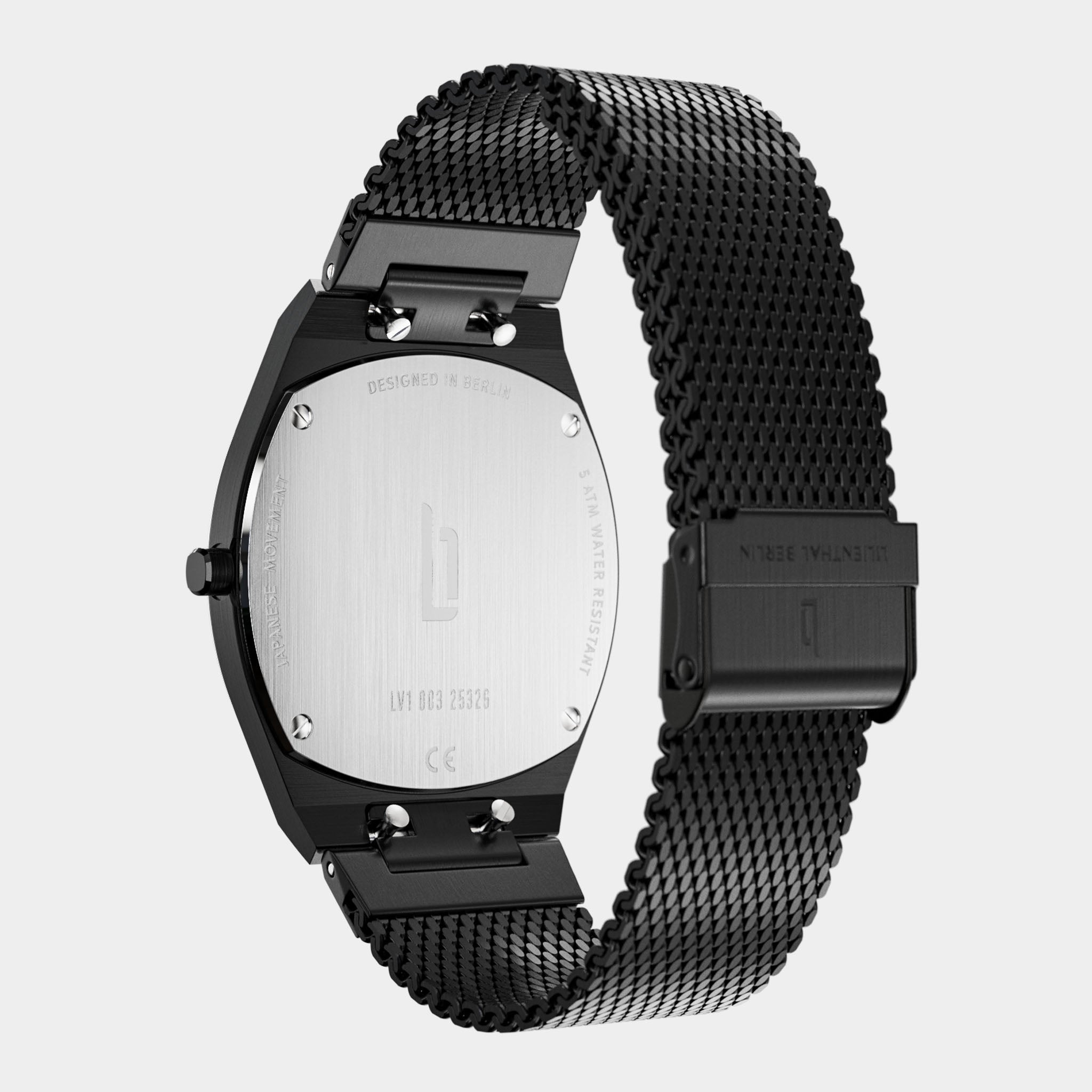 Nuvora – Watch – Black – Stainless Steel Mesh – Lilienthal Berlin