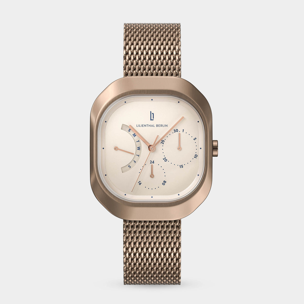 Lilienthal Berlin Multimatica Blue Rose Gold Leather Dark Blue Ndash Lilienthal Berlin North America