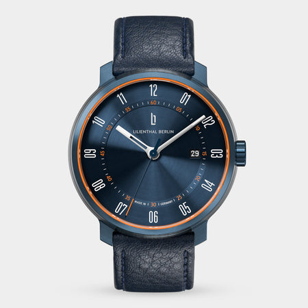 NEOLUX BLUE ORANGE Leather Dark blue – Lilienthal Berlin - North