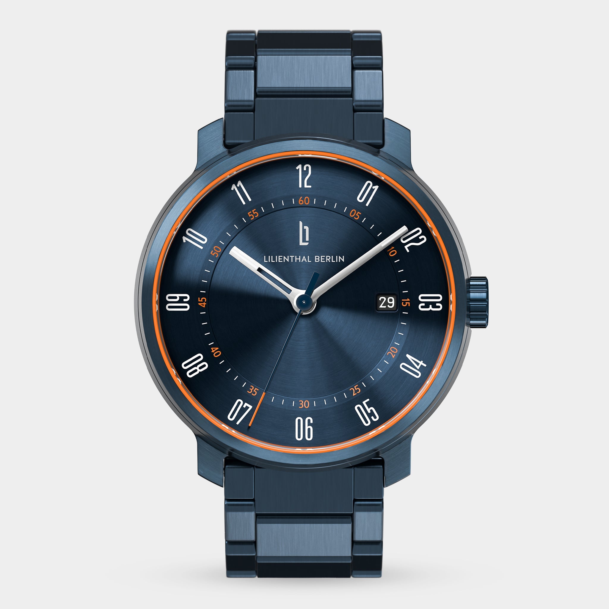 NEOLUX BLUE ORANGE Stainless steel Blue Brushed – Lilienthal