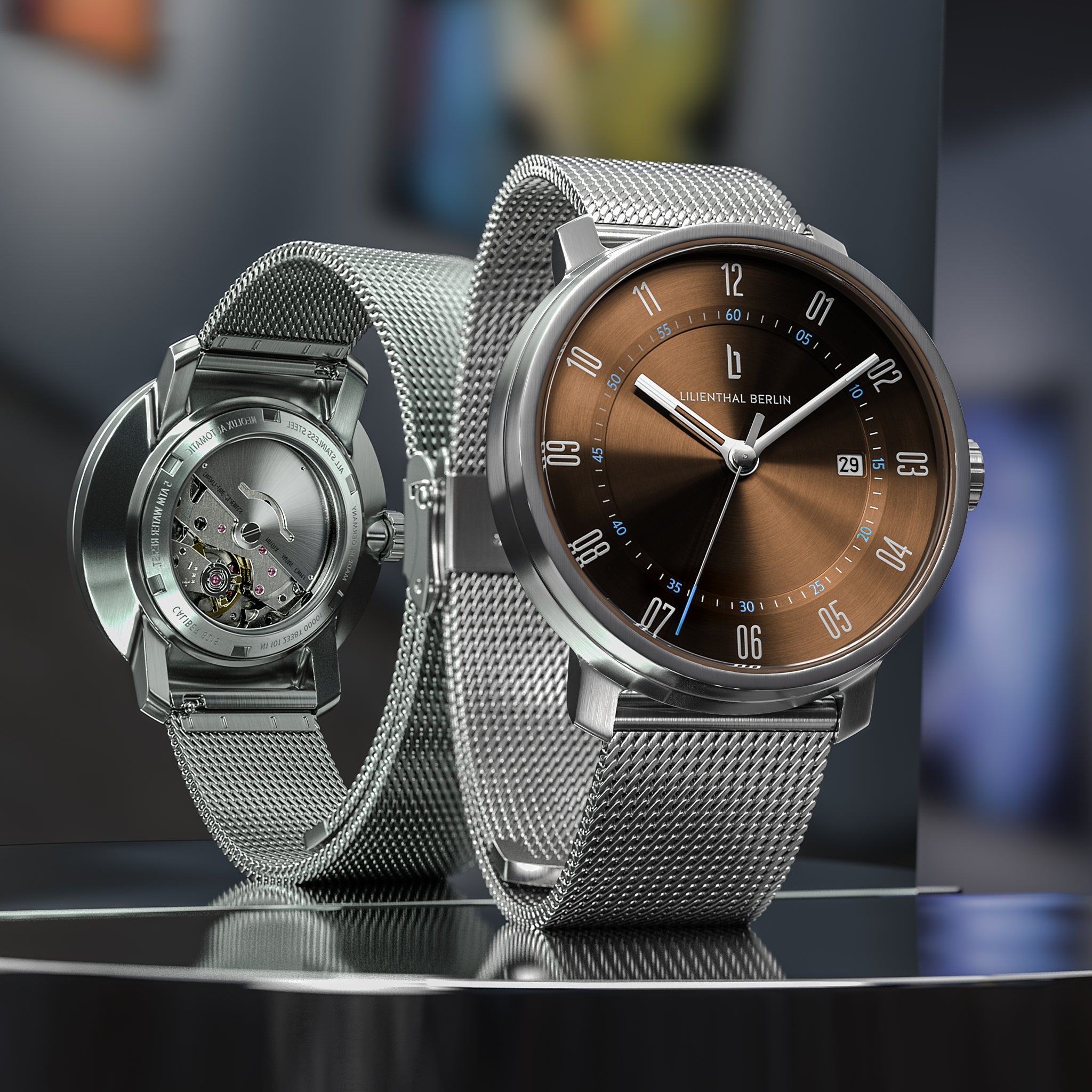 Neolux Silver Brown Mesh Silver Brushed – Lilienthal Berlin