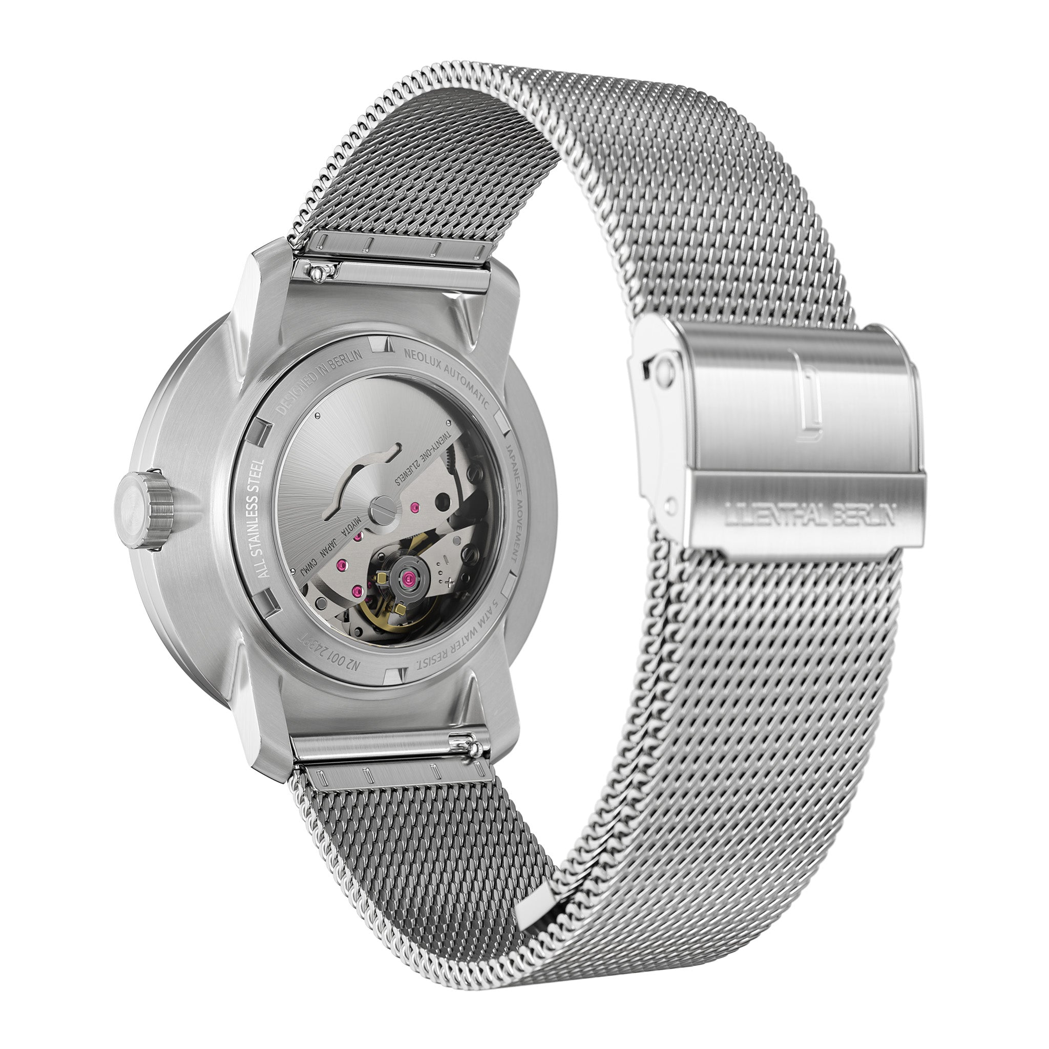 ルメル Neolux Day Date Dark Silver Blue Mesh Anthracite Brushed