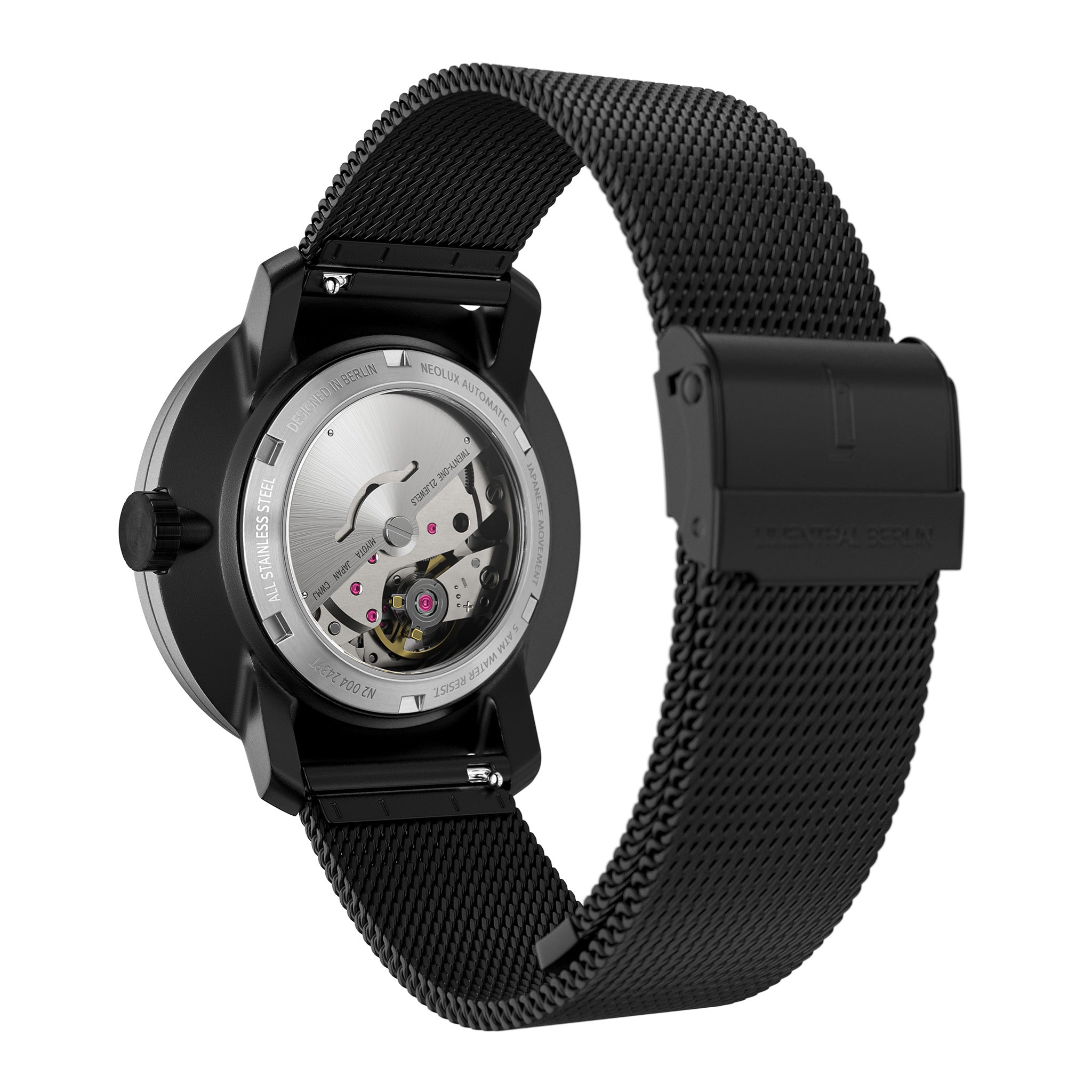 Neolux Day Date Black Blue Mesh Black Matte – Lilienthal Berlin