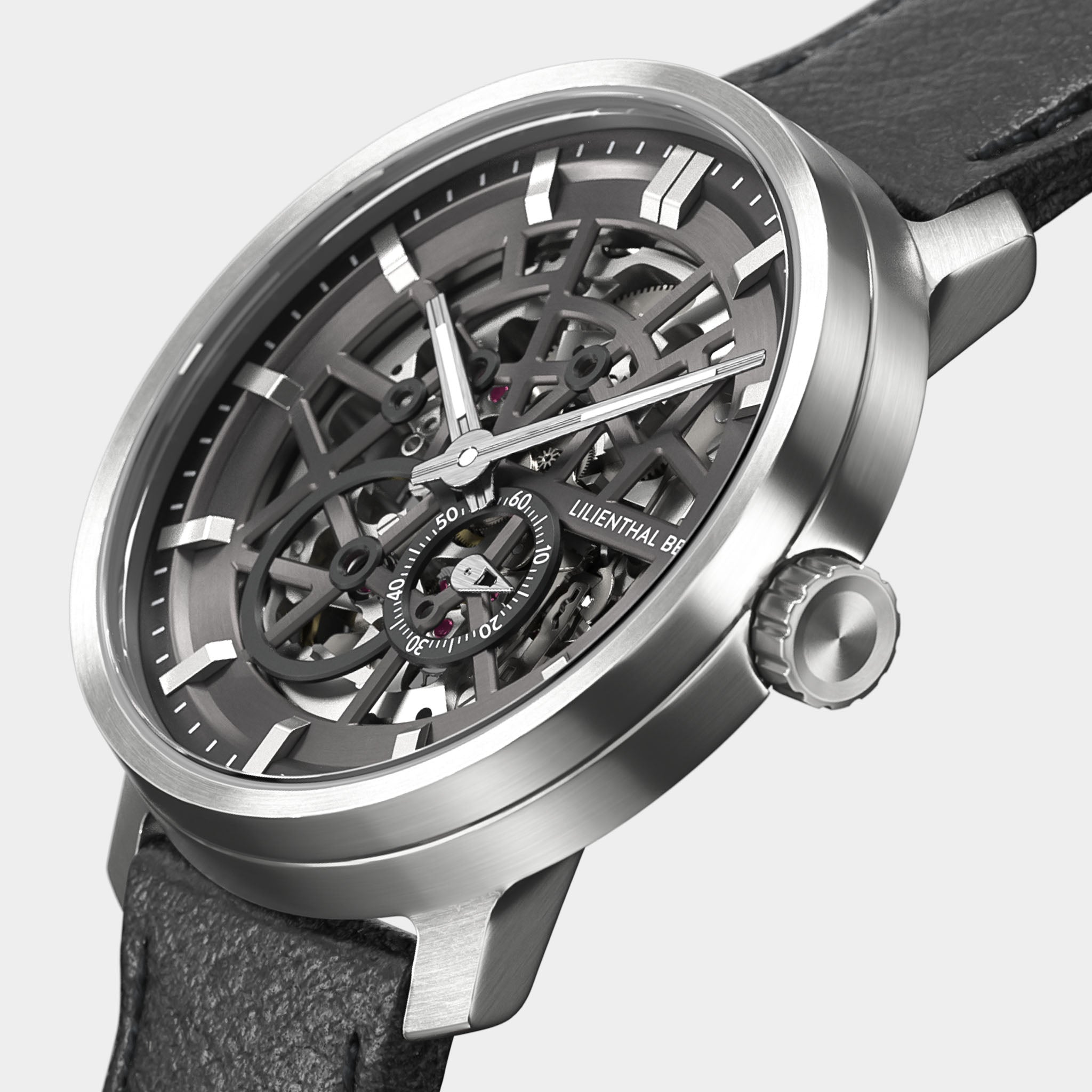 Neolux Skeleton Silver Grey - Leather – Lilienthal Berlin - North