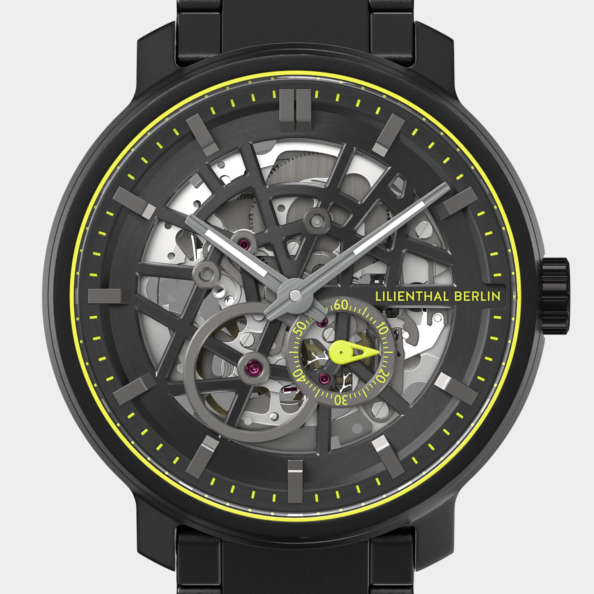 【ルル】 Neolux Skeleton Black Orange - Stainless Steel – Lilienthal Berlin