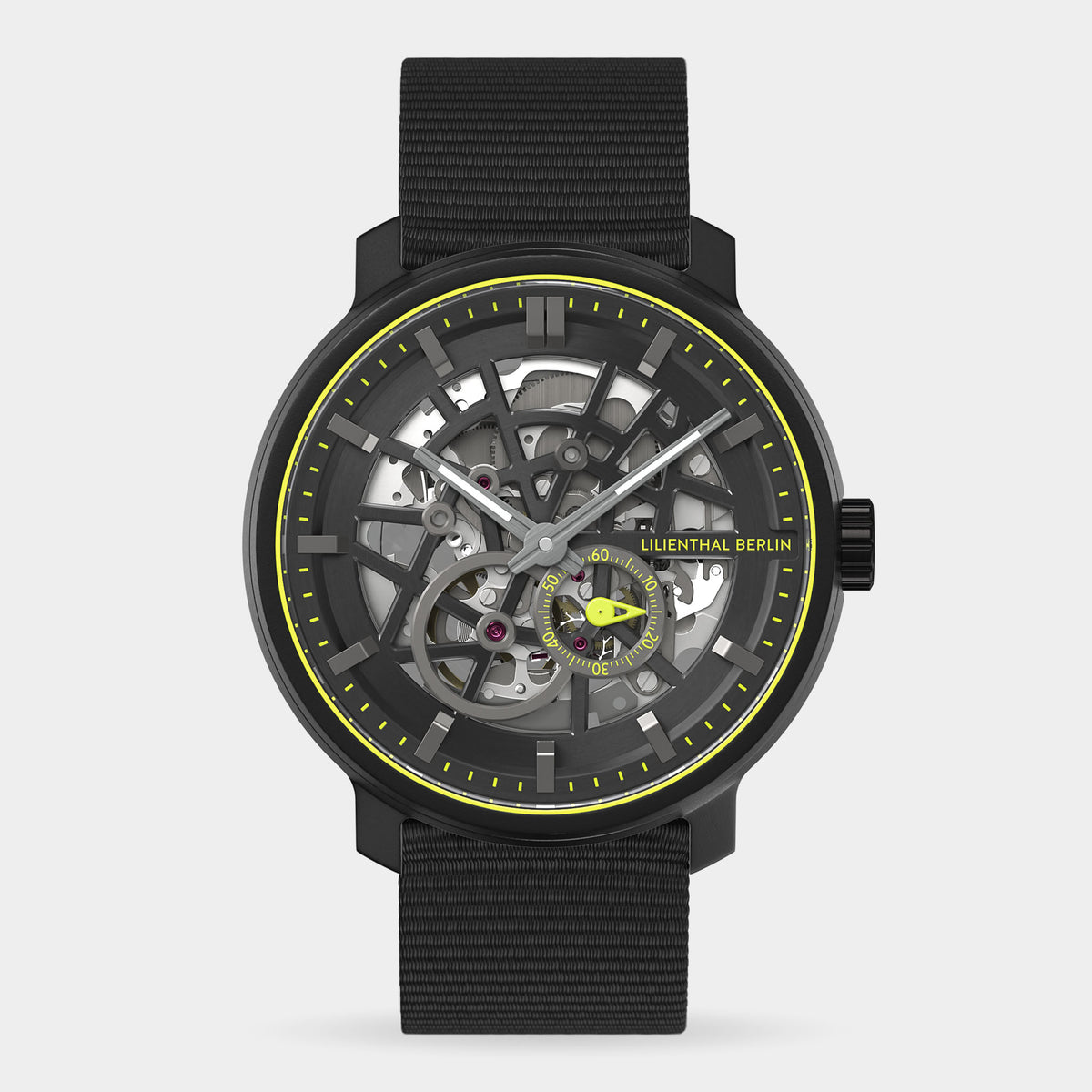 Lilienthal Berlin Neolux Skeleton Black Orange Stainless Steel Ndash Lilienthal Berlin North America