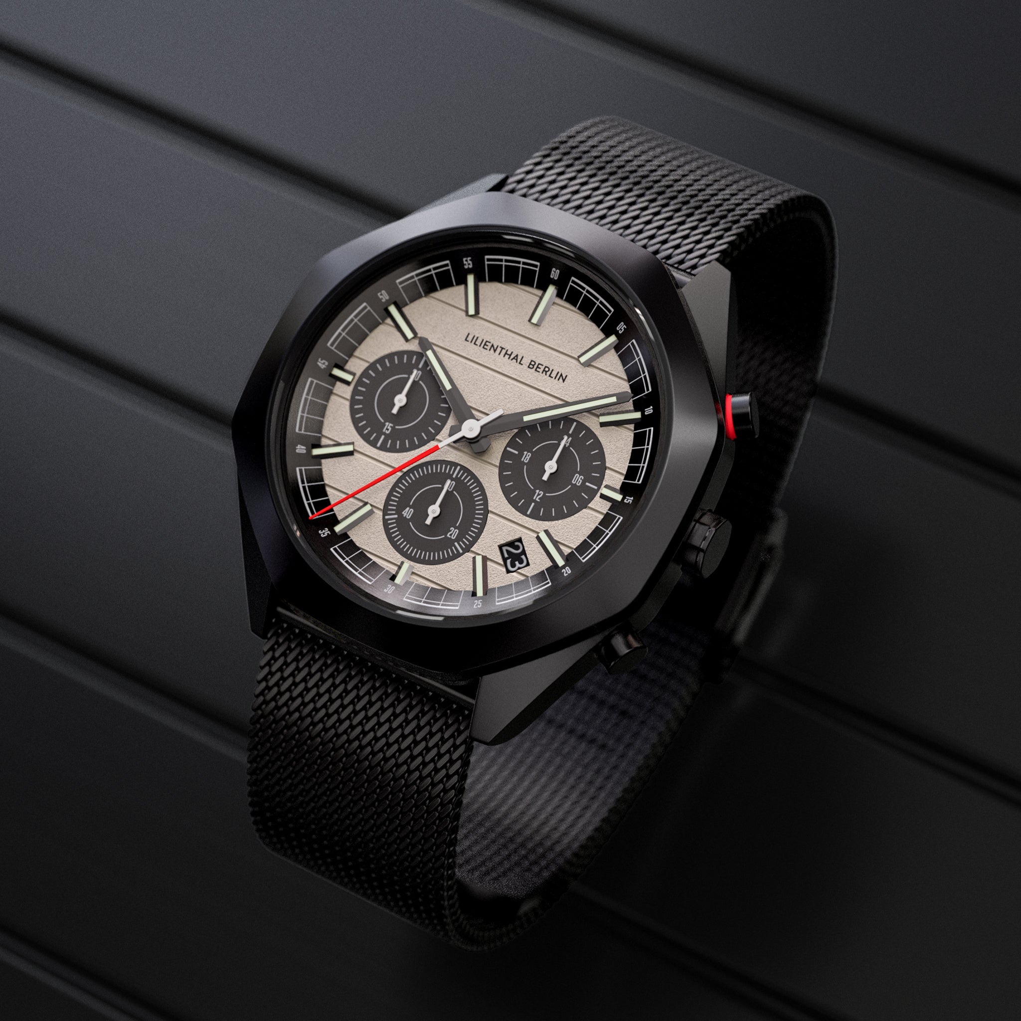 Octachrono Black Sand Mesh Black Matte – Lilienthal Berlin - North
