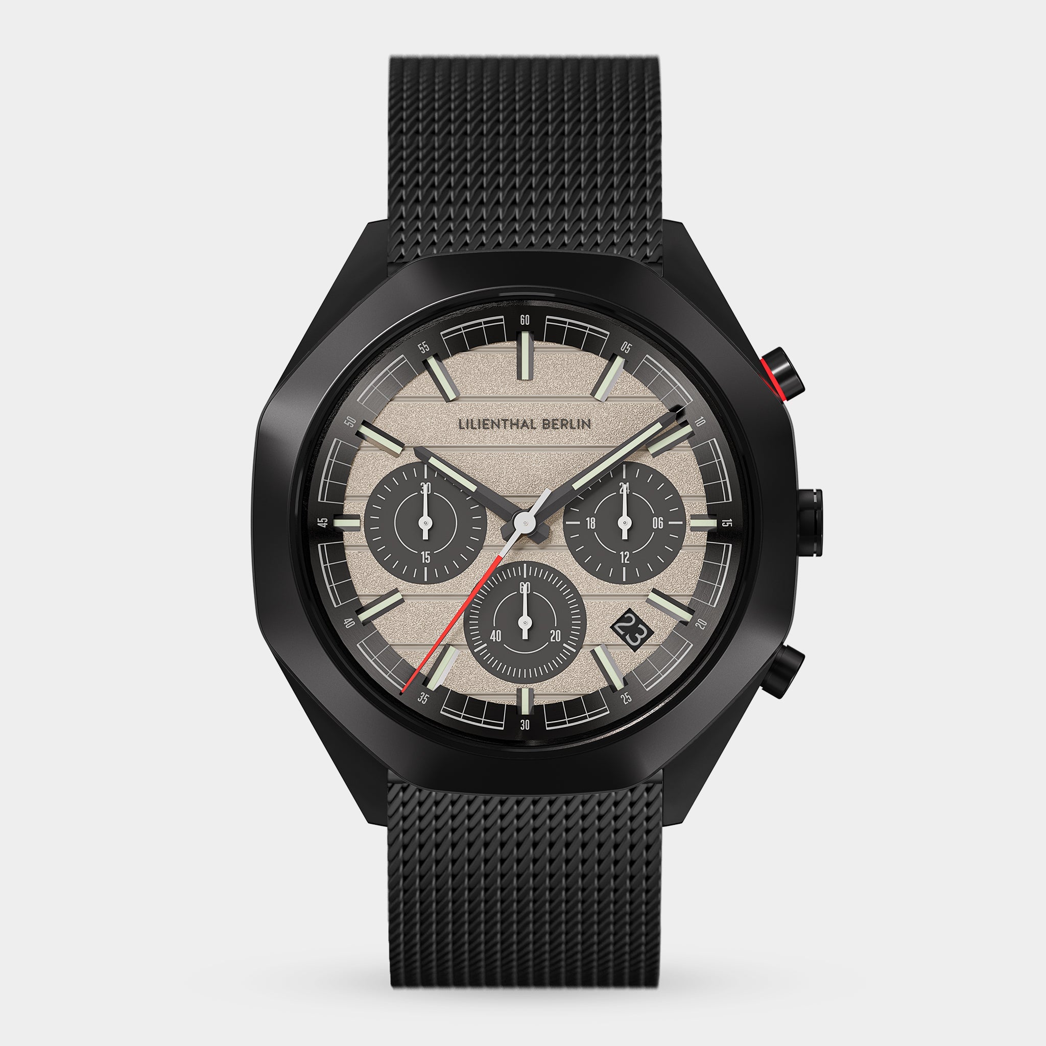 Octachrono Black Sand Mesh Black Matte – Lilienthal Berlin - North