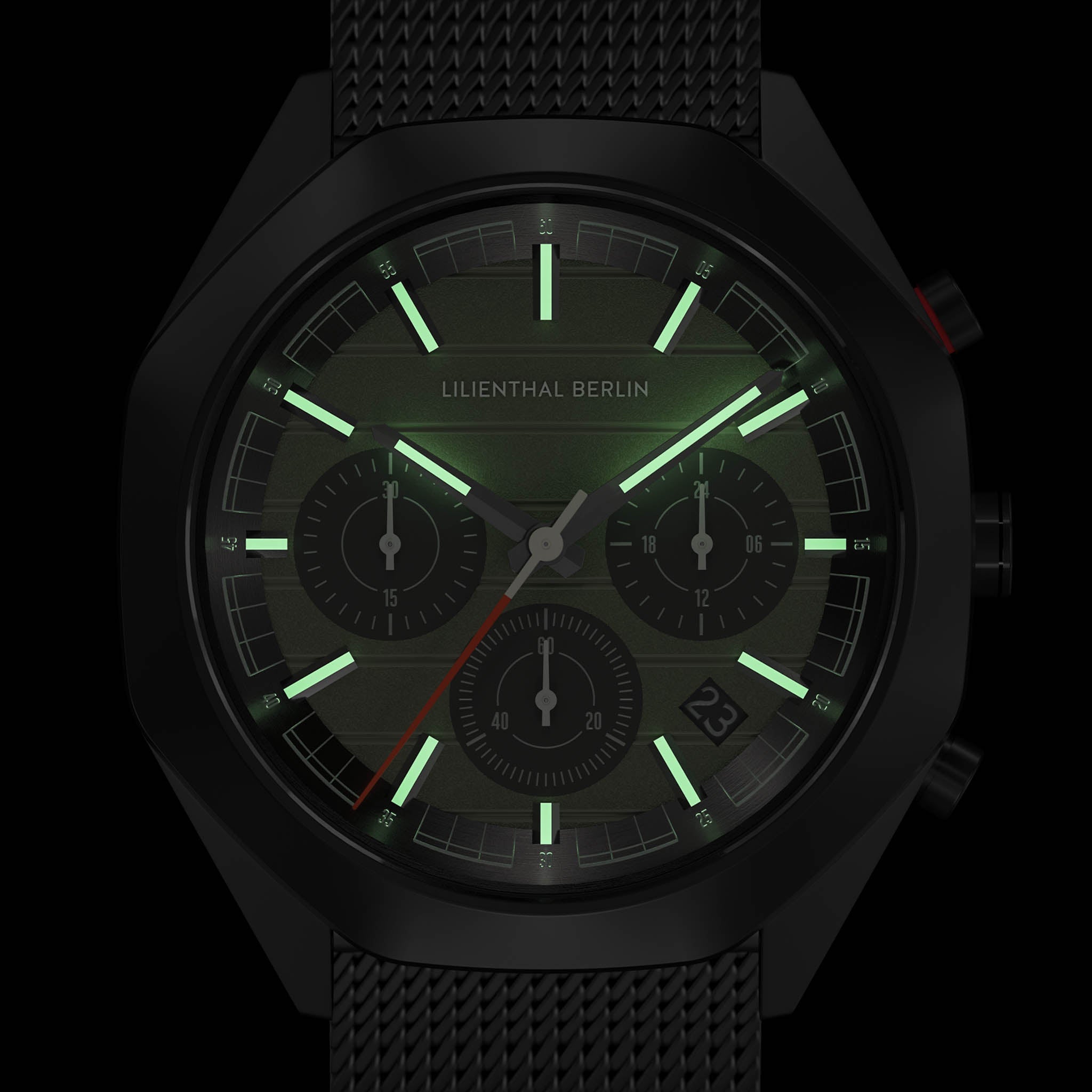 Octachrono Black Olive Mesh Black Matte – Lilienthal Berlin