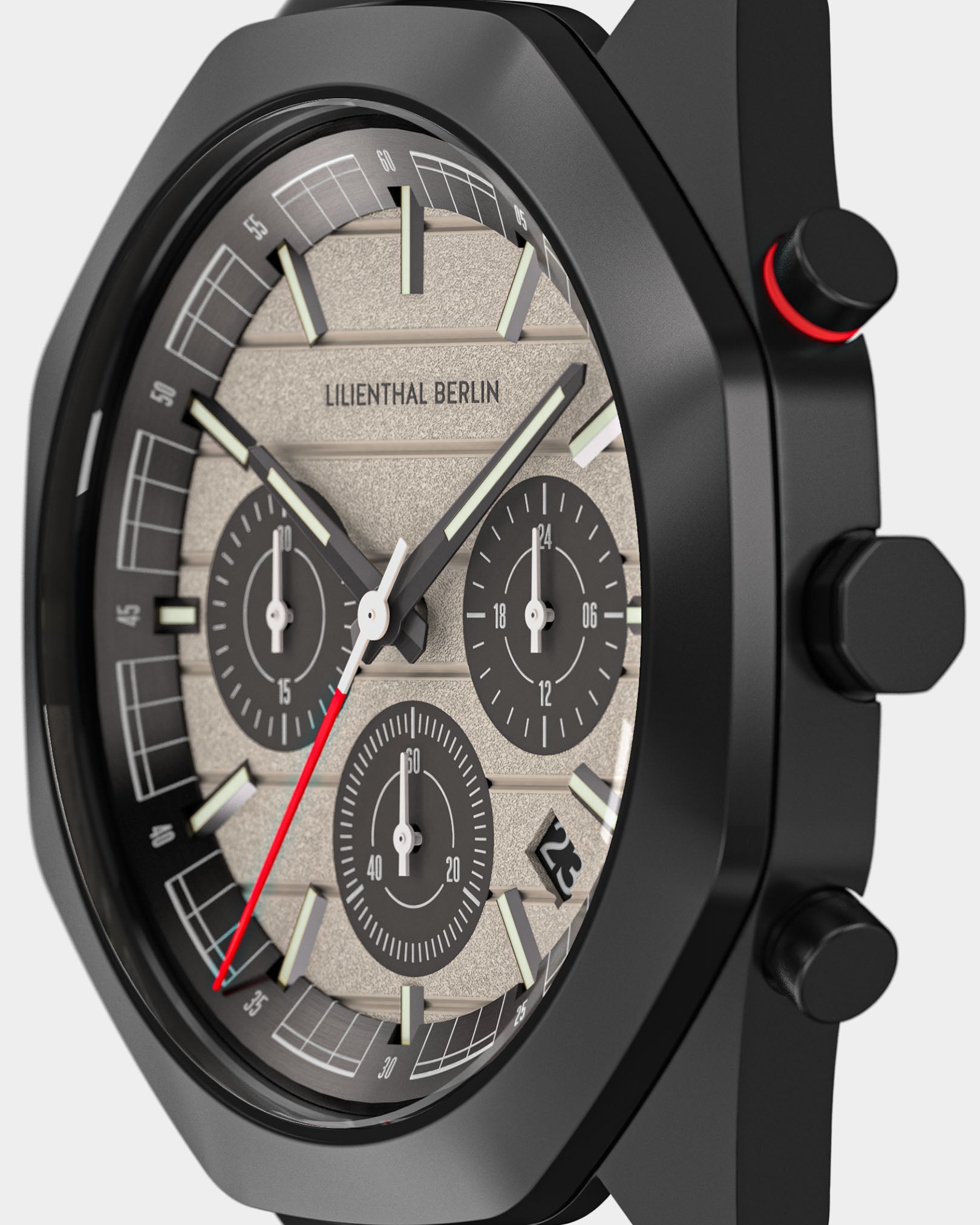 Octachrono Dark Silver Purple Stainless steel Anthracite Brushed