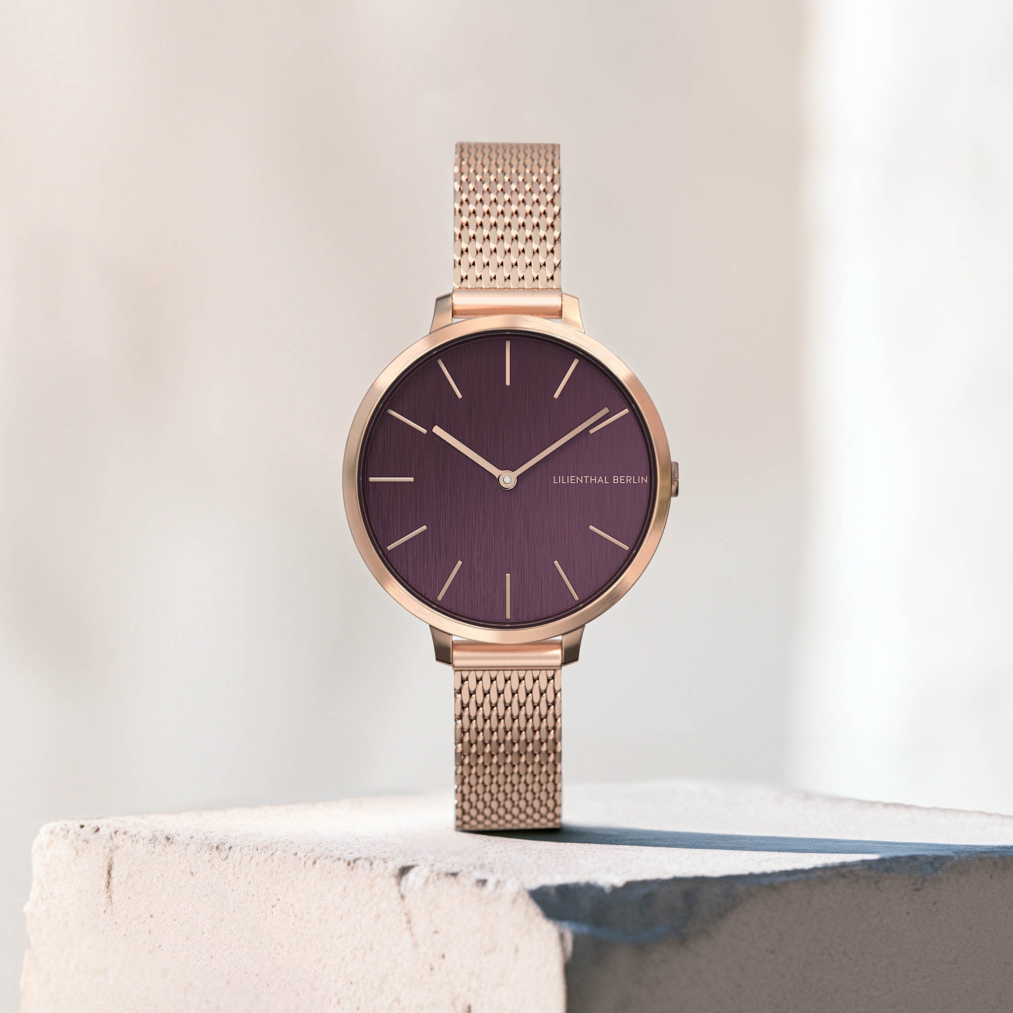 Rosalux Rosegold Burgundy Mesh Rose gold Brushed – Lilienthal