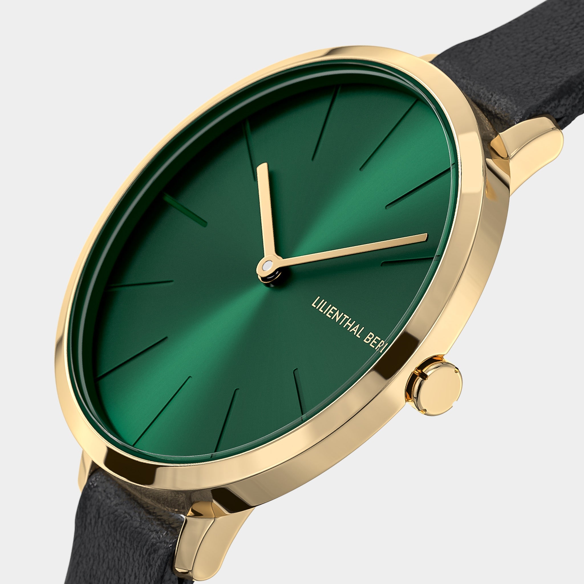 Rosalux Gold Emerald Green Leather Black – Lilienthal Berlin