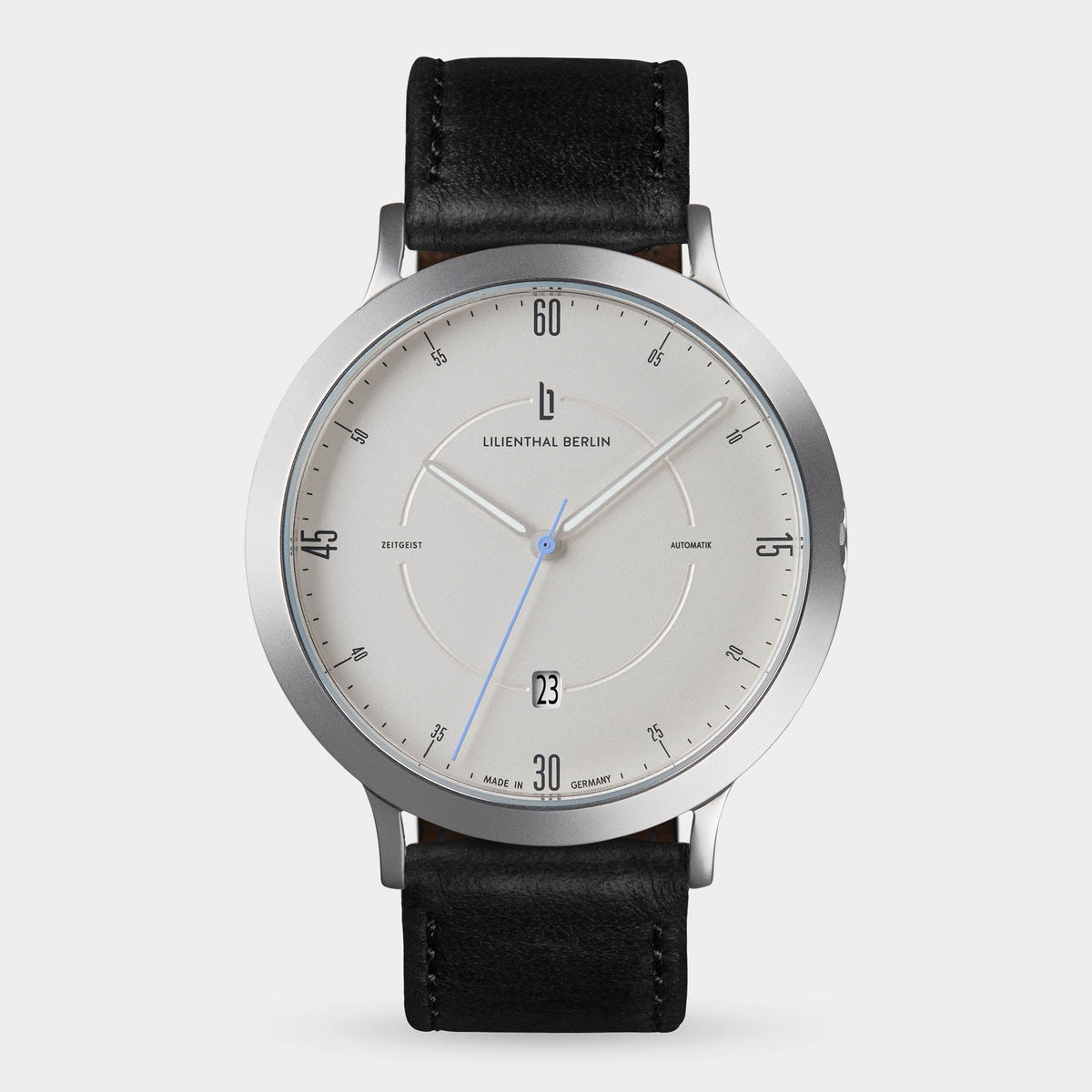 Lilienthal Berlin Zeitgeist Automatik All Black Leather Black Ndash Lilienthal Berlin North America