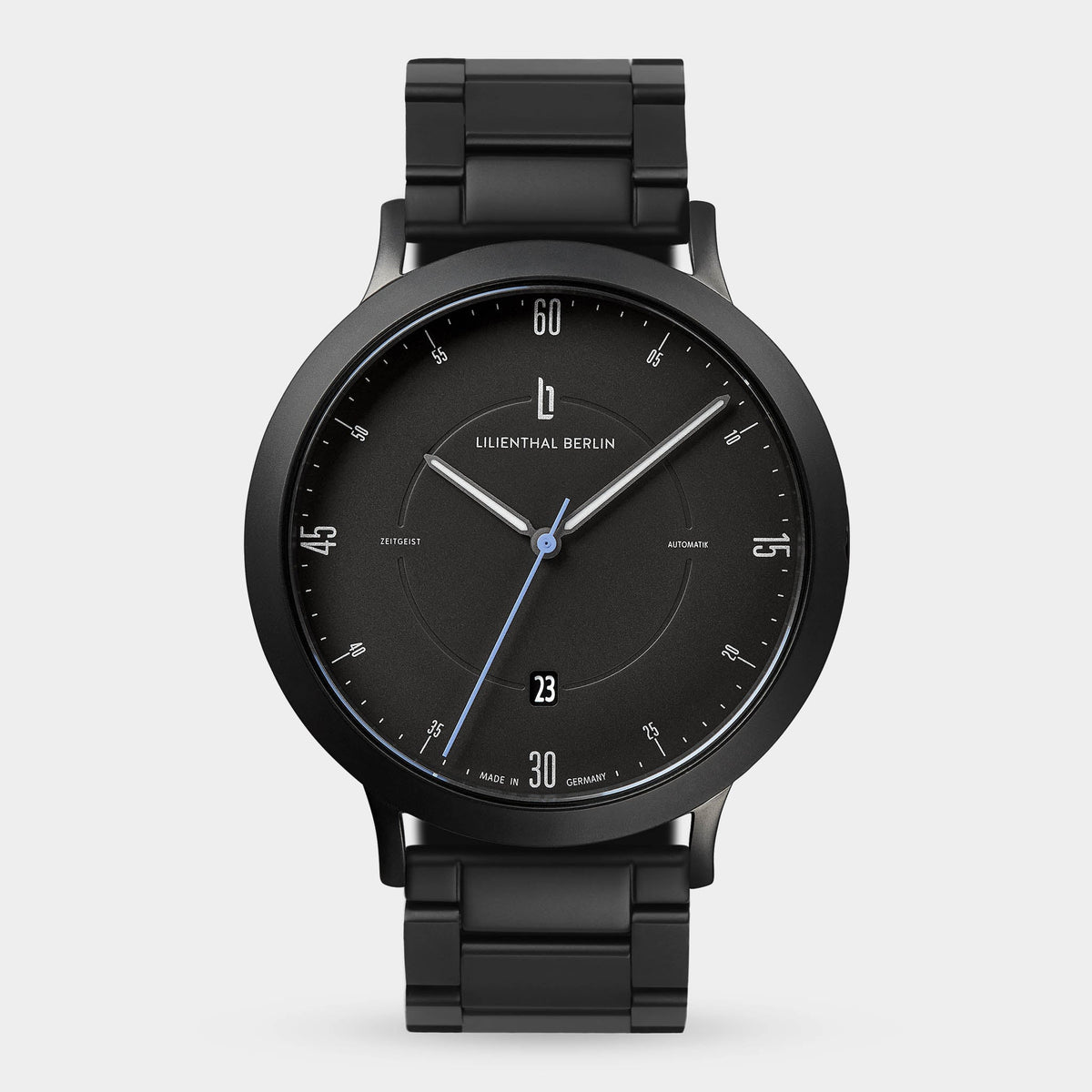 Lilienthal Berlin Zeitgeist Automatik All Black Leather Black Ndash Lilienthal Berlin North America