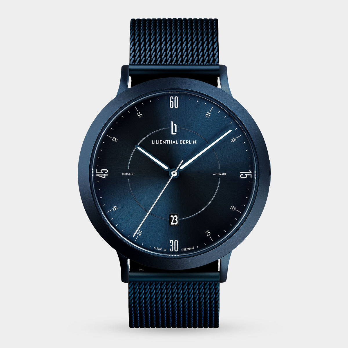 Lilienthal Berlin Zeitgeist Automatik All Black Leather Black Ndash Lilienthal Berlin North America