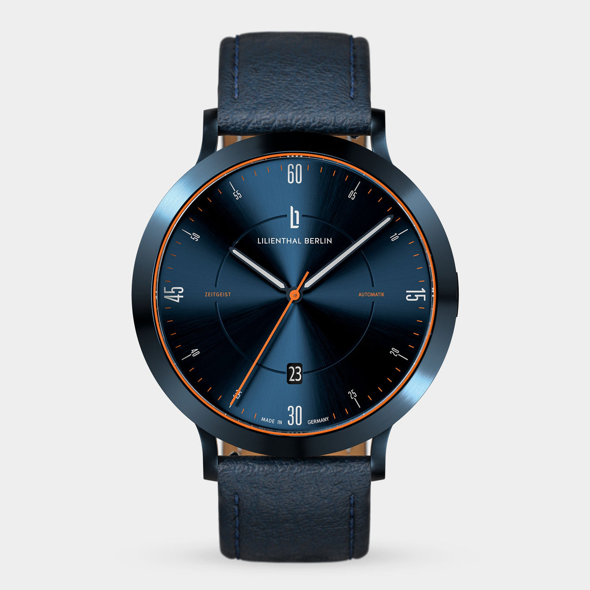 Lilienthal Berlin Zeitgeist Automatik All Black Leather Black Ndash Lilienthal Berlin North America