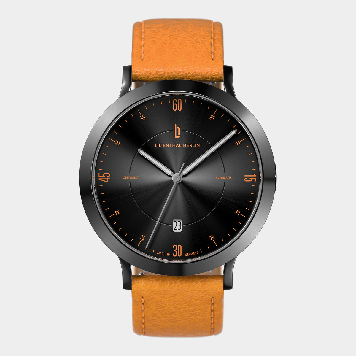 Lilienthal Berlin Zeitgeist Automatik All Black Leather Black Ndash Lilienthal Berlin North America