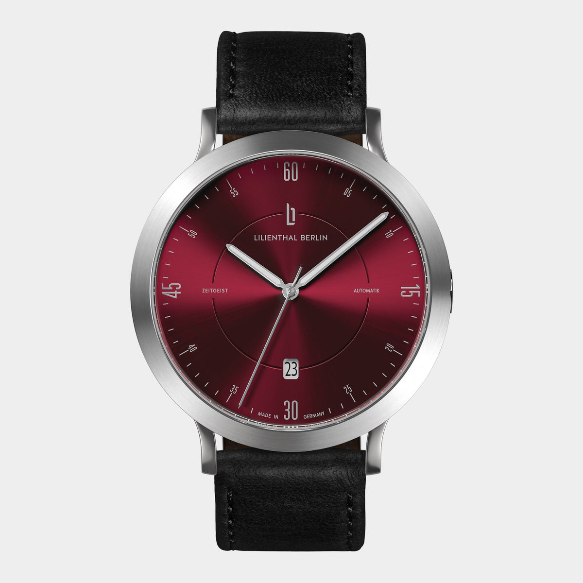 Lilienthal Berlin Zeitgeist Automatik All Black Leather Black Ndash Lilienthal Berlin North America
