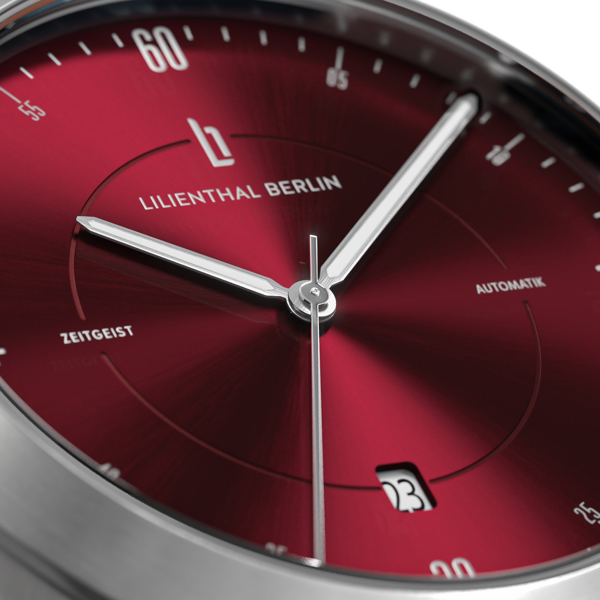 Zeitgeist Automatik Silver Bordeaux Mesh Silver Brushed