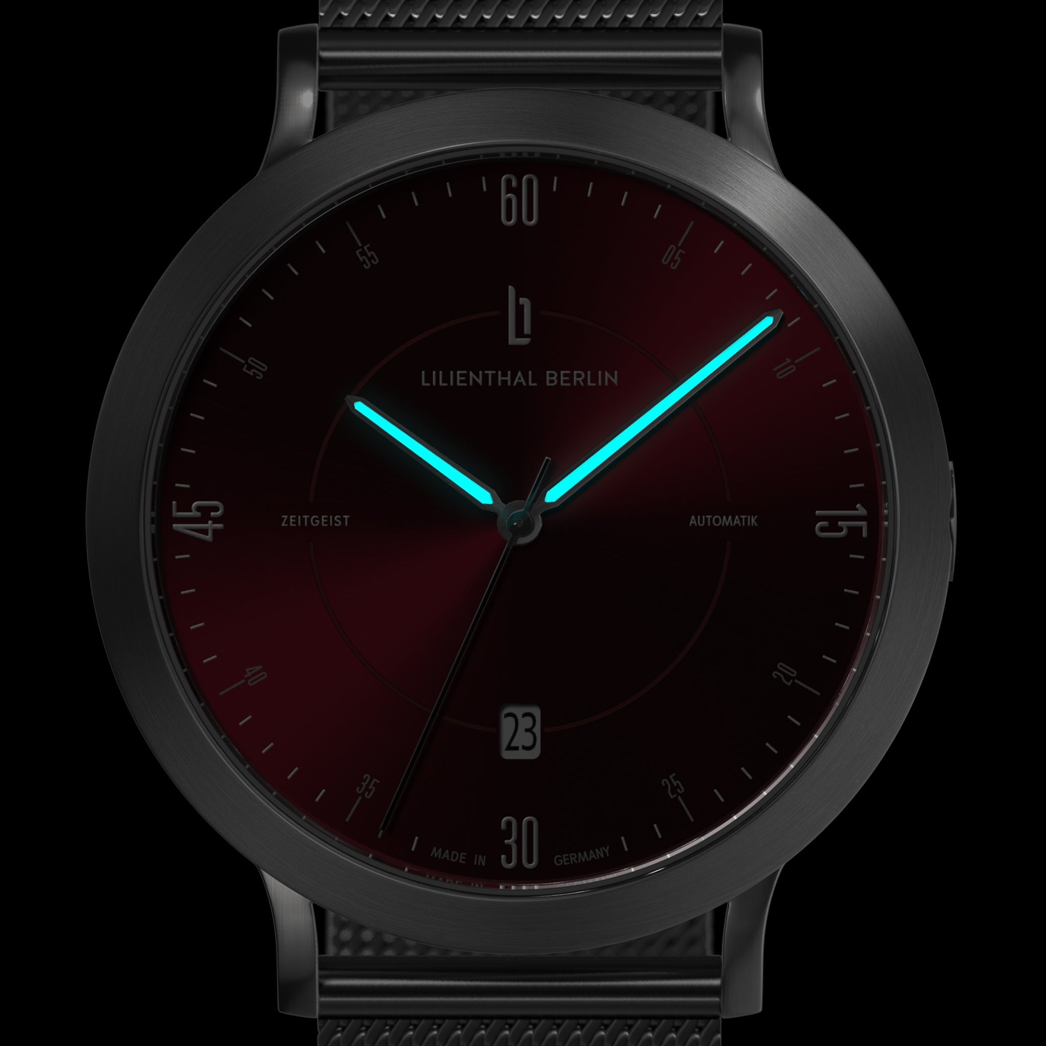 Zeitgeist Automatik Silver Bordeaux Mesh Silver Brushed