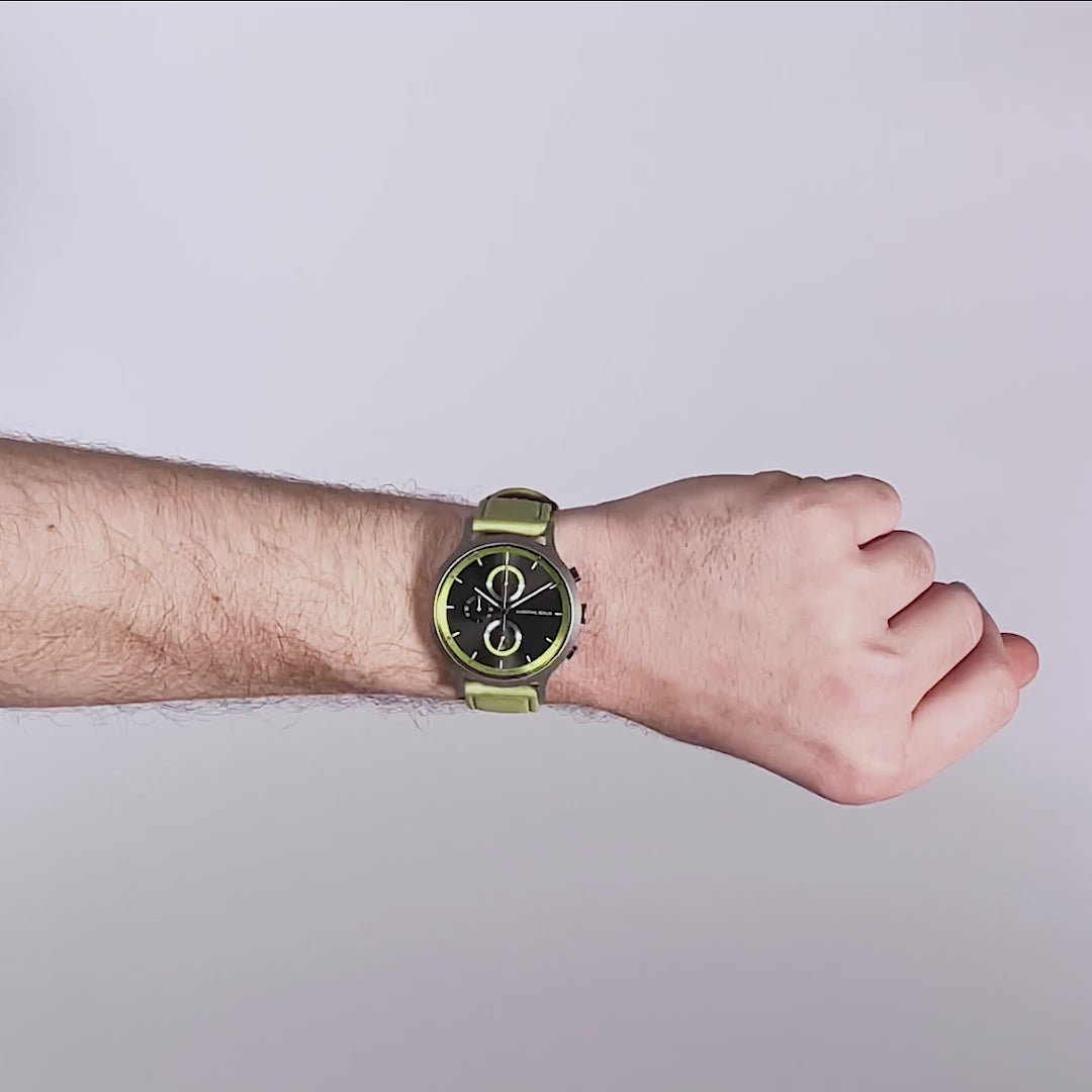 リリ// Chronograph Remix II Leather Black – Lilienthal Berlin - North America