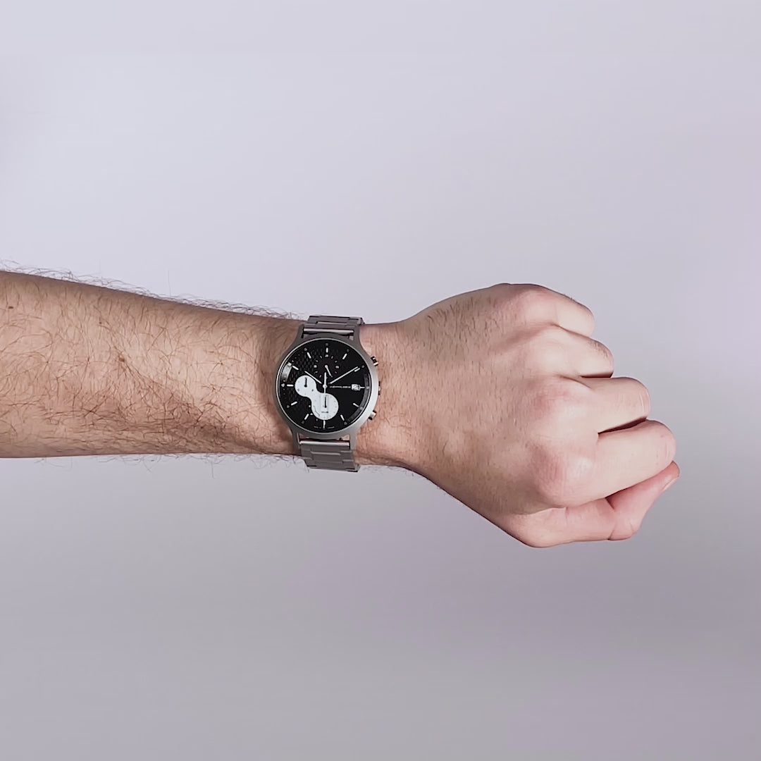 Chronograph Solar III Leather Black – Lilienthal Berlin - North
