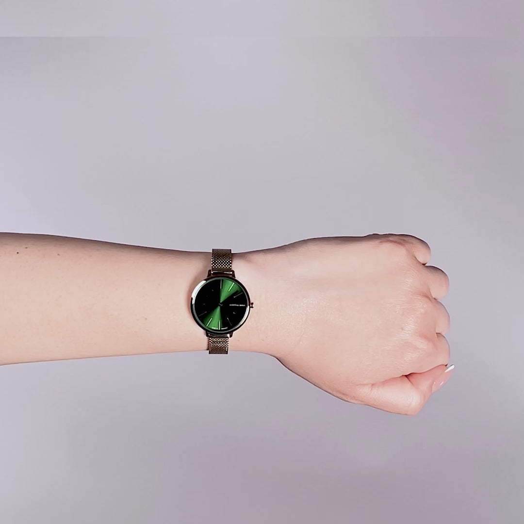 Rosalux Gold Emerald Green Leather Black – Lilienthal Berlin